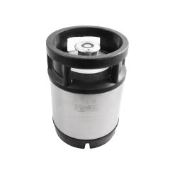 Fusto birra acciaio inox 10 litri, innesto scivolo